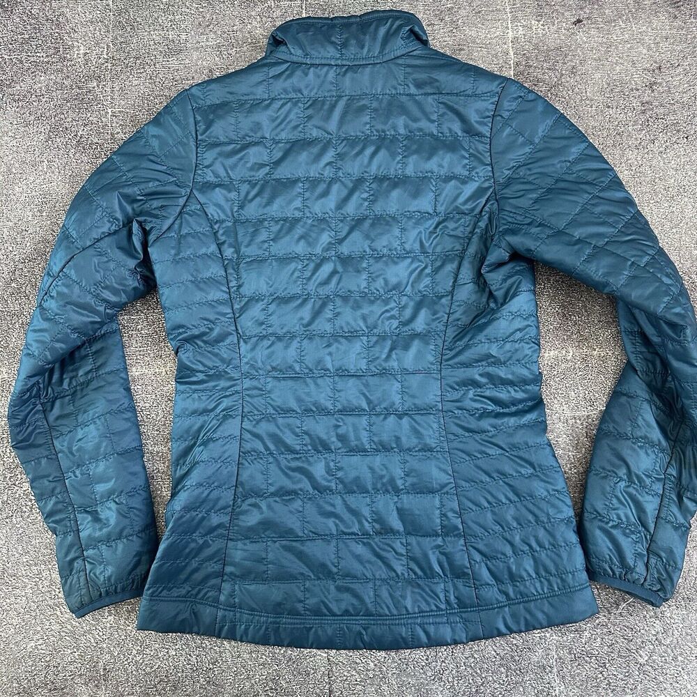 Women's Patagonia Navy Blue Nano Puff Insulated Full Zip Up Puffer Jacket Sz XS - Picture 4 of 4